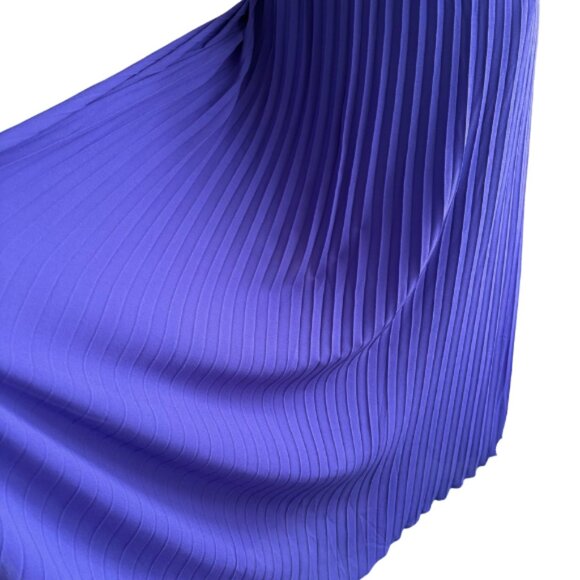 MANGO BEAUTIFUL RICH PURPLE PLEATED MAXI SKIRT, SZ. L - Picture 3 of 4